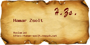 Hamar Zsolt névjegykártya